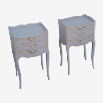Pair of bedside tables style Louis XV