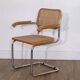 Fauteuil Cesca en bois metal et cannage 1970
