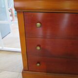 3-drawer chest of drawers with ogee - Louis Philippe style - 80s