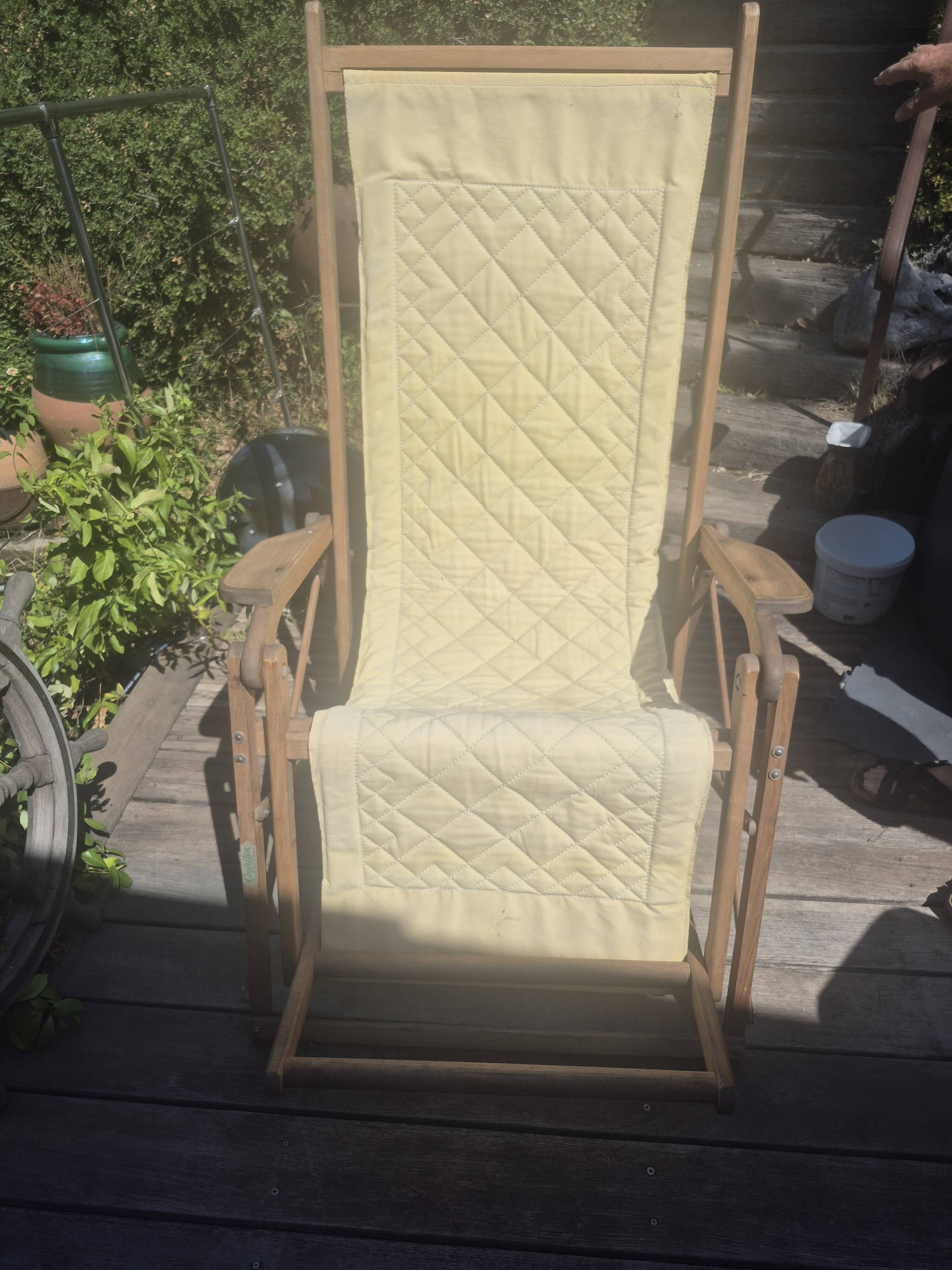Chaise longue transat année 50