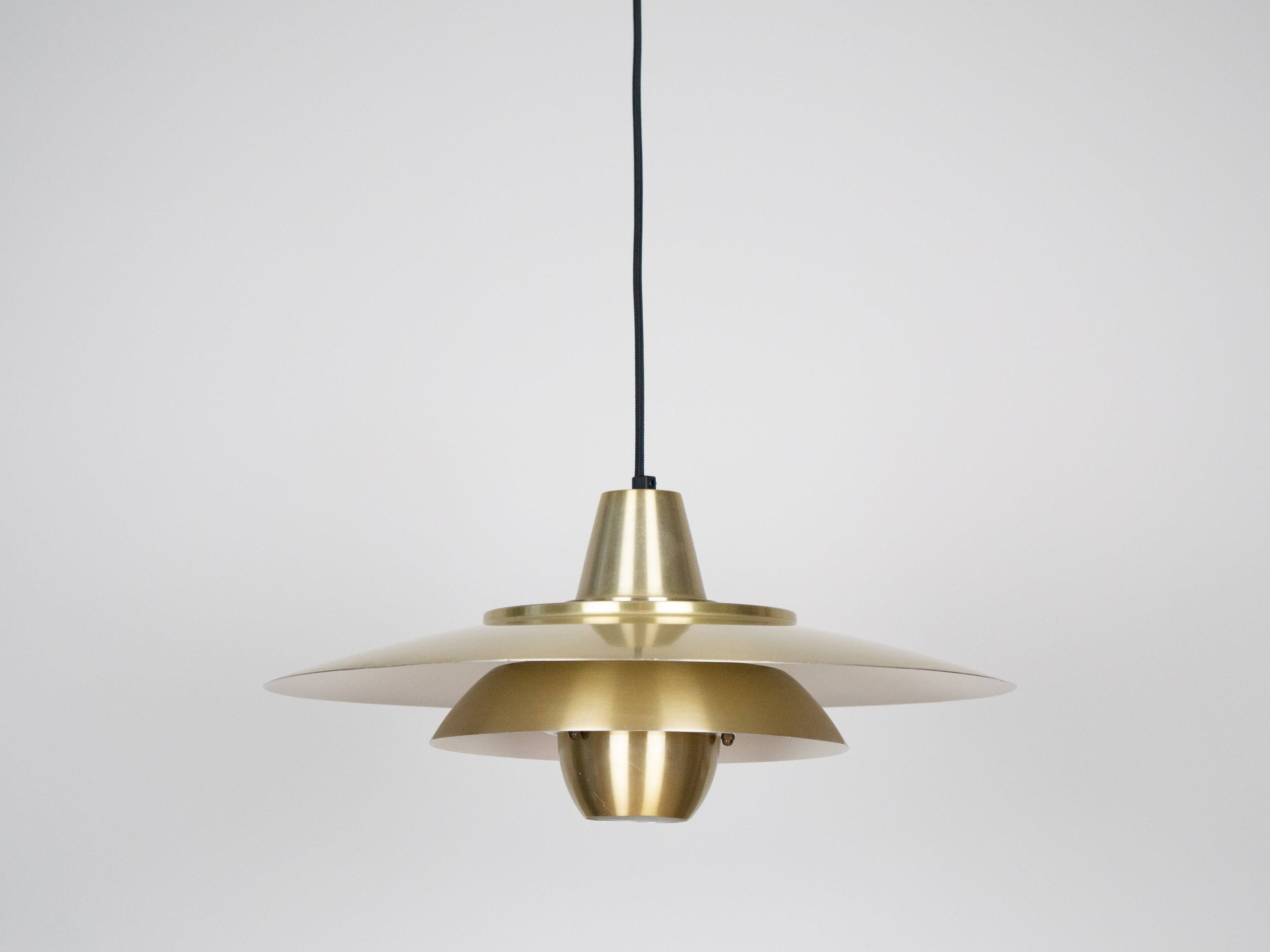 Danish vintage pendant lamp Superlight by David Mogensen. 1980s