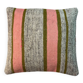 Housse de coussin kilim turc vintage, 40 x 40 cm