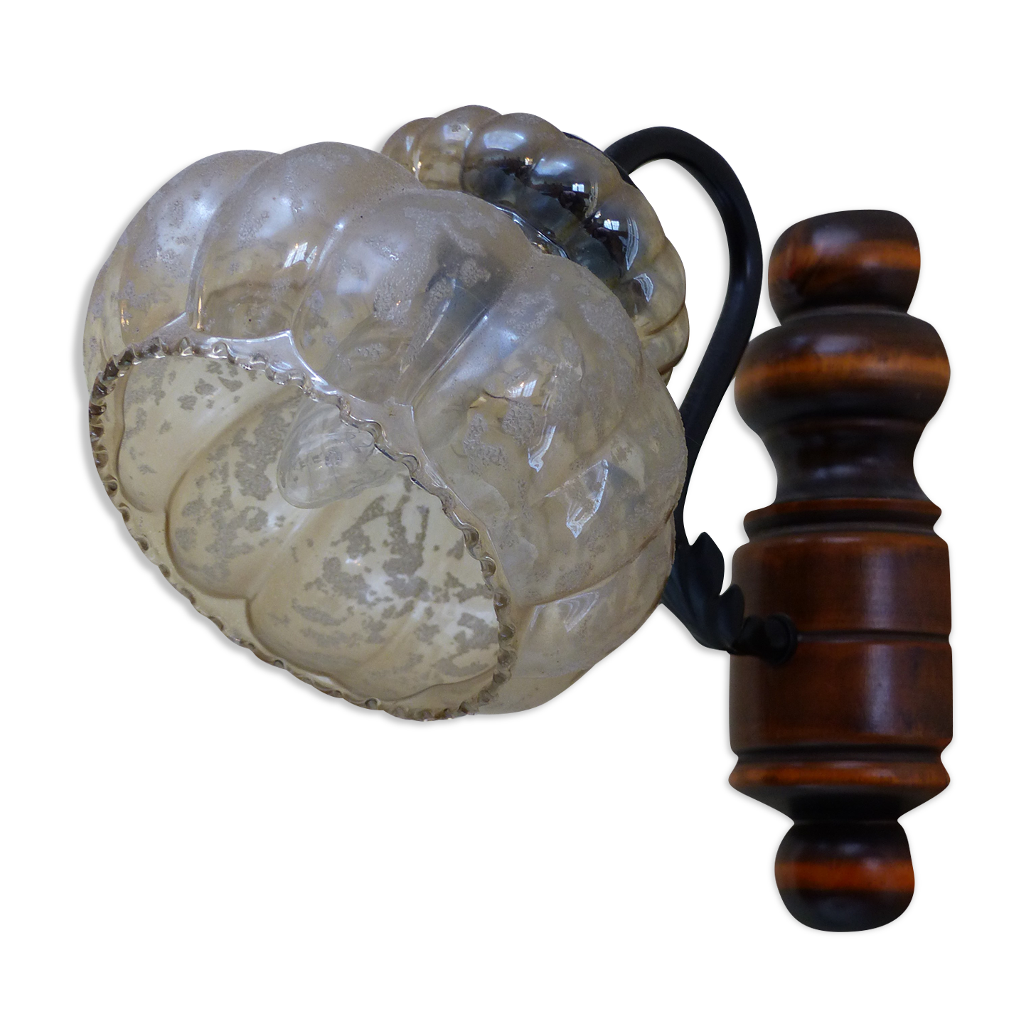 Wall lamp wood base