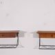 Pair of vintage Scandinavian hanging bedside tables 1960