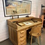 1920s American oak curtain desk