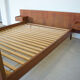 Danish Mid-Century Teak Floating Double Bed, 1950's.