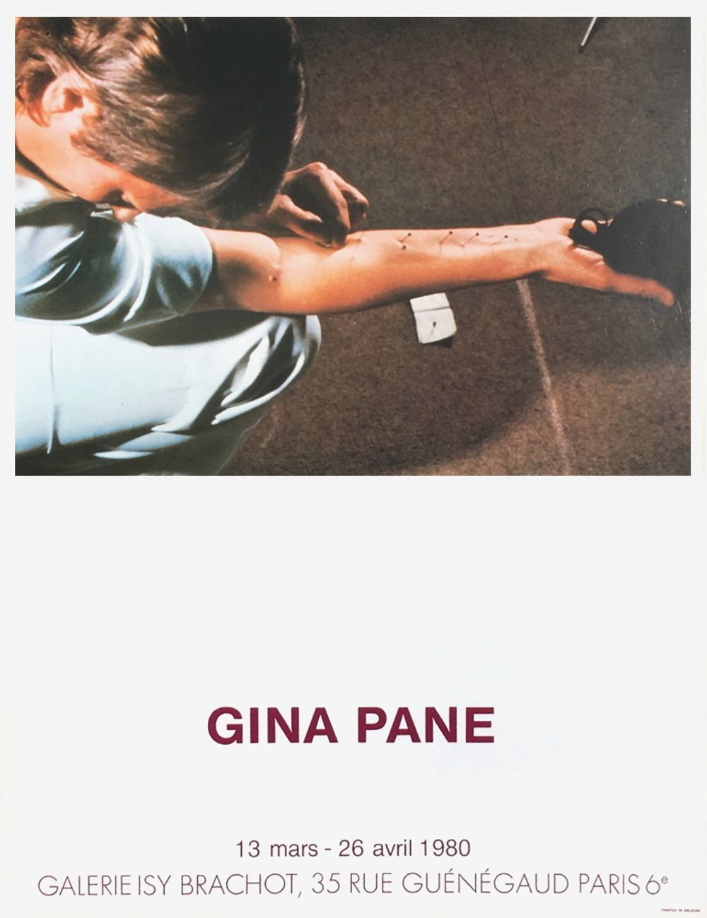 Poster Gina Pane, 1980
