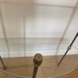 Console tripode en verre et fer  1950