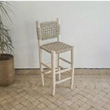 Natural rope bar stool
