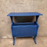 Blue magazine rack / pedestal table