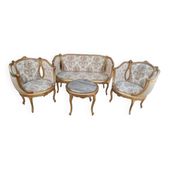 Set of two armchairs and a sofa