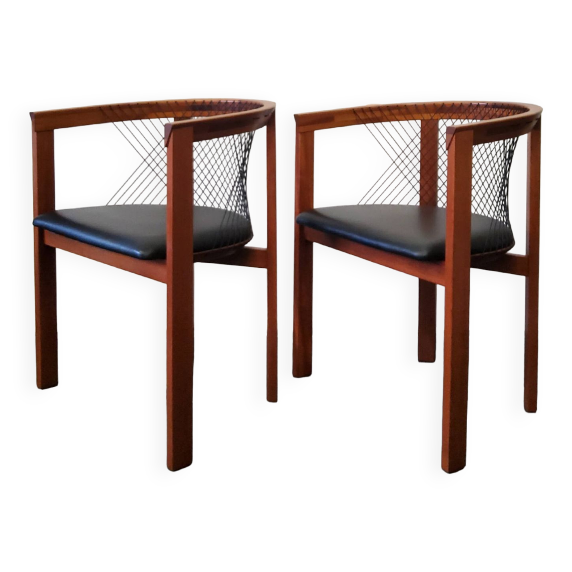 Scandinavian rope chairs by Niels Jørgen Haugesen for Tranekaer Denmark