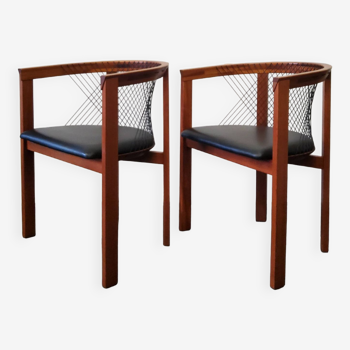 Chaises scandinaves en corde de niels jørgen haugesen pour tranekaer danemark