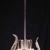 Art Decò Vintage Chandelier By Barovier e Toso, Murano Glass, 1940