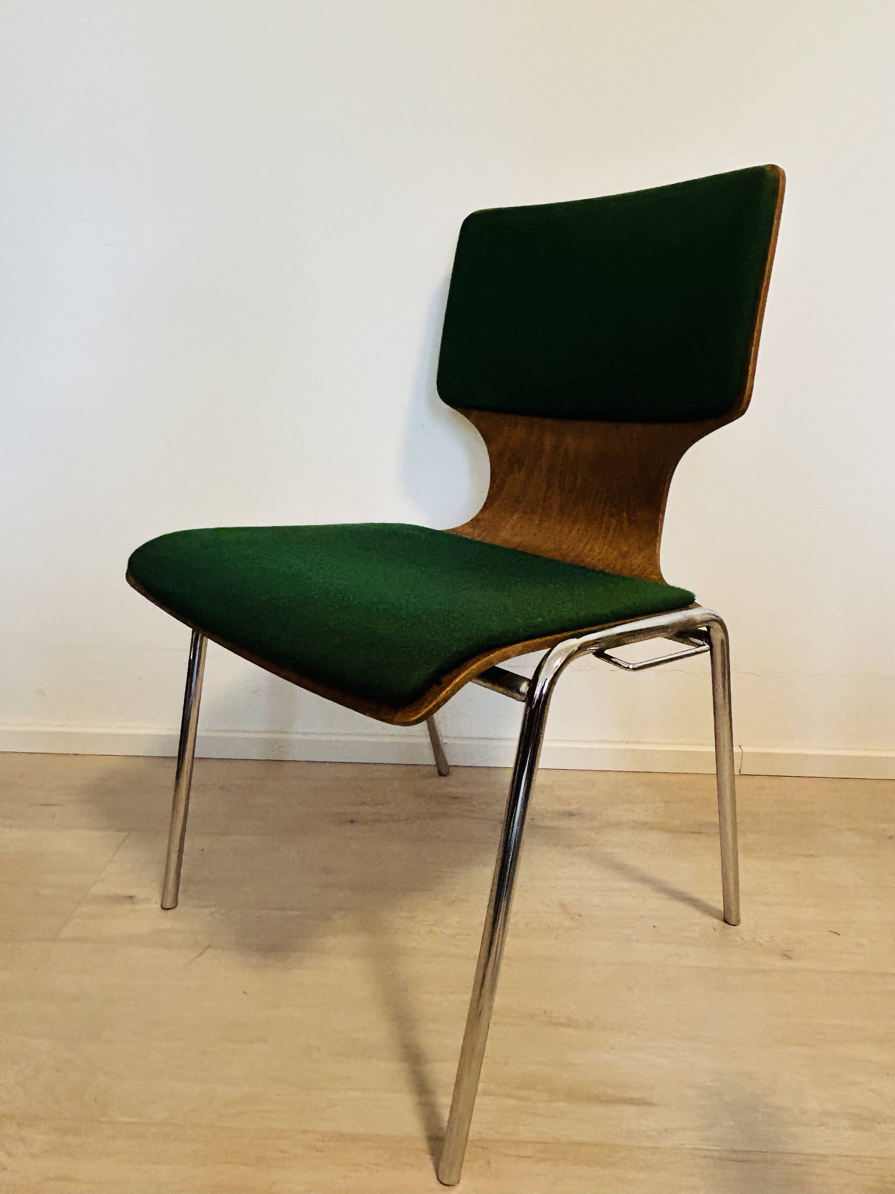 Vintage School Chairs from Denmark 1970’s Set of 4