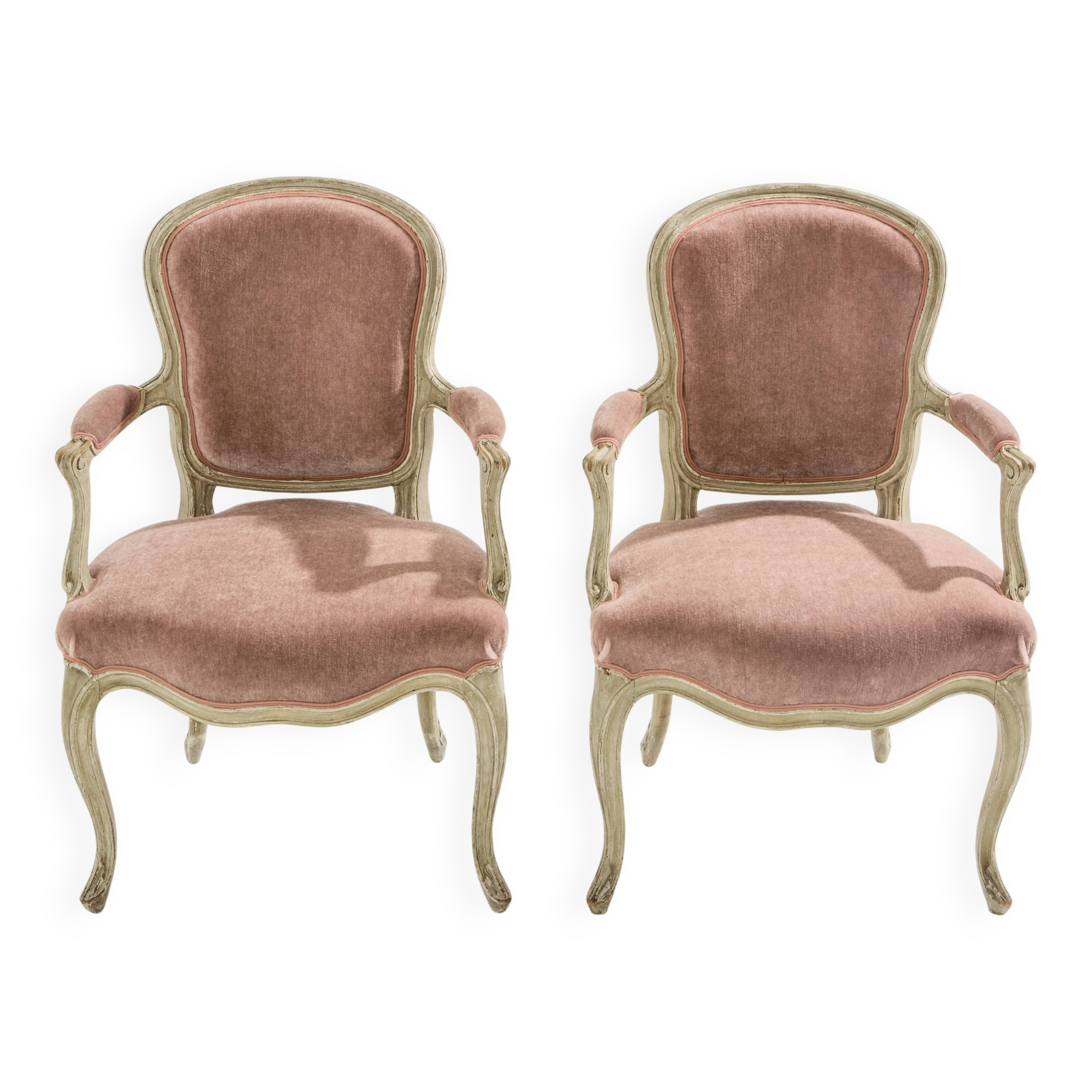 Pair of neo-classical Louis XV armchairs Maison Jansen 1940