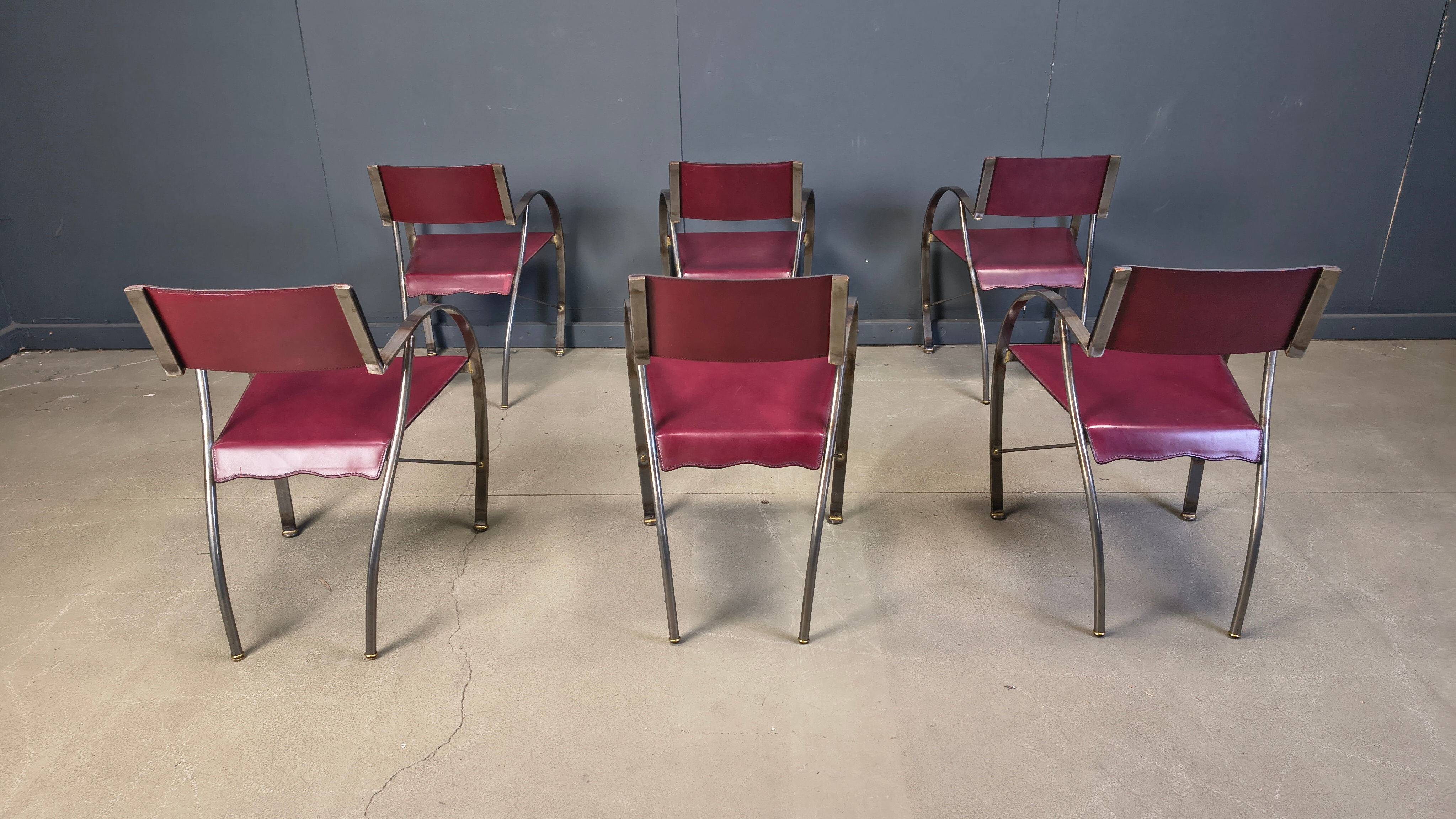Vintage dining chairs by Segis Italy, 1980s