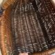 Panier osier marron bois
