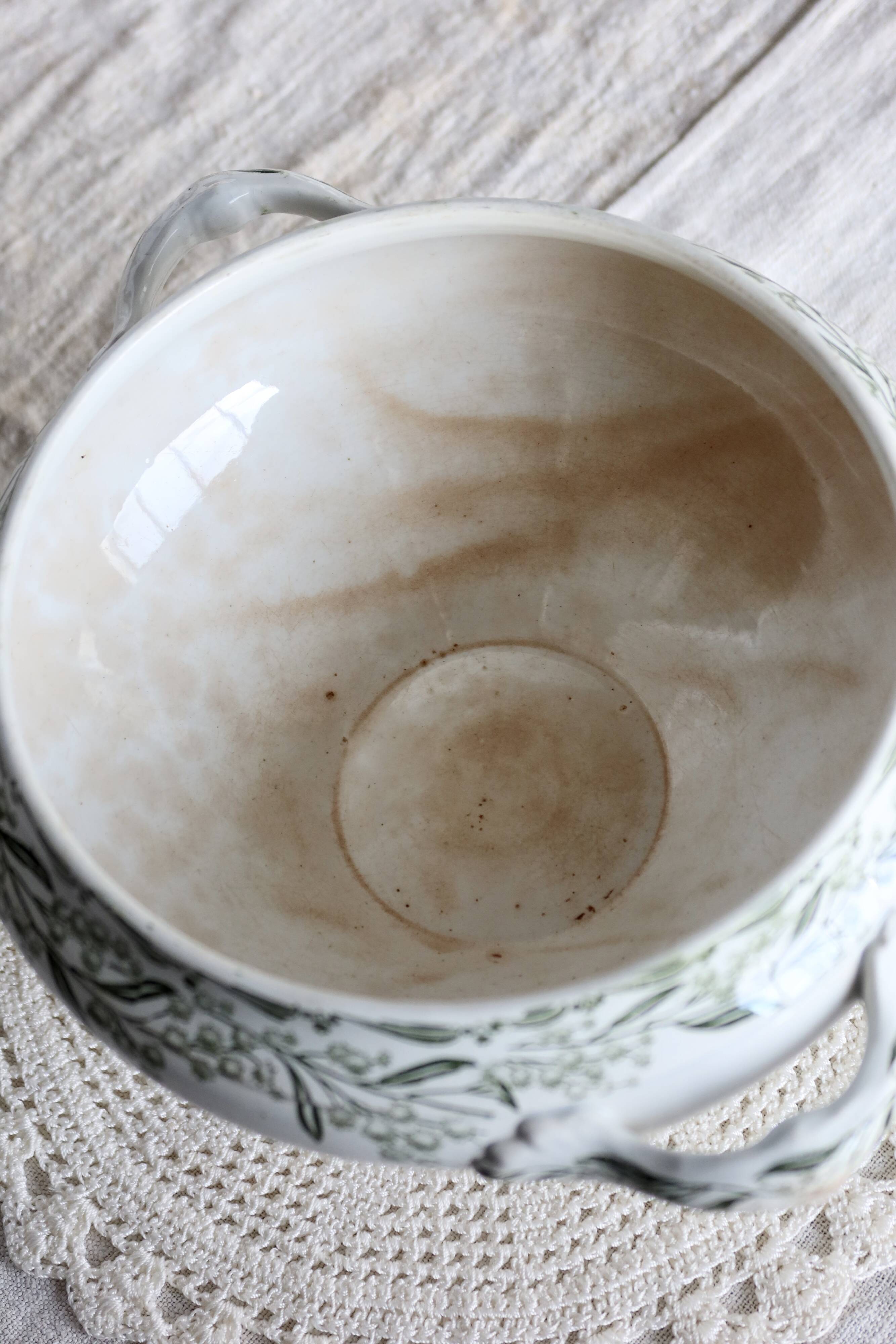 Antique soup tureen body, ironstone, Saint-Amand and Hamage Nord – Model M