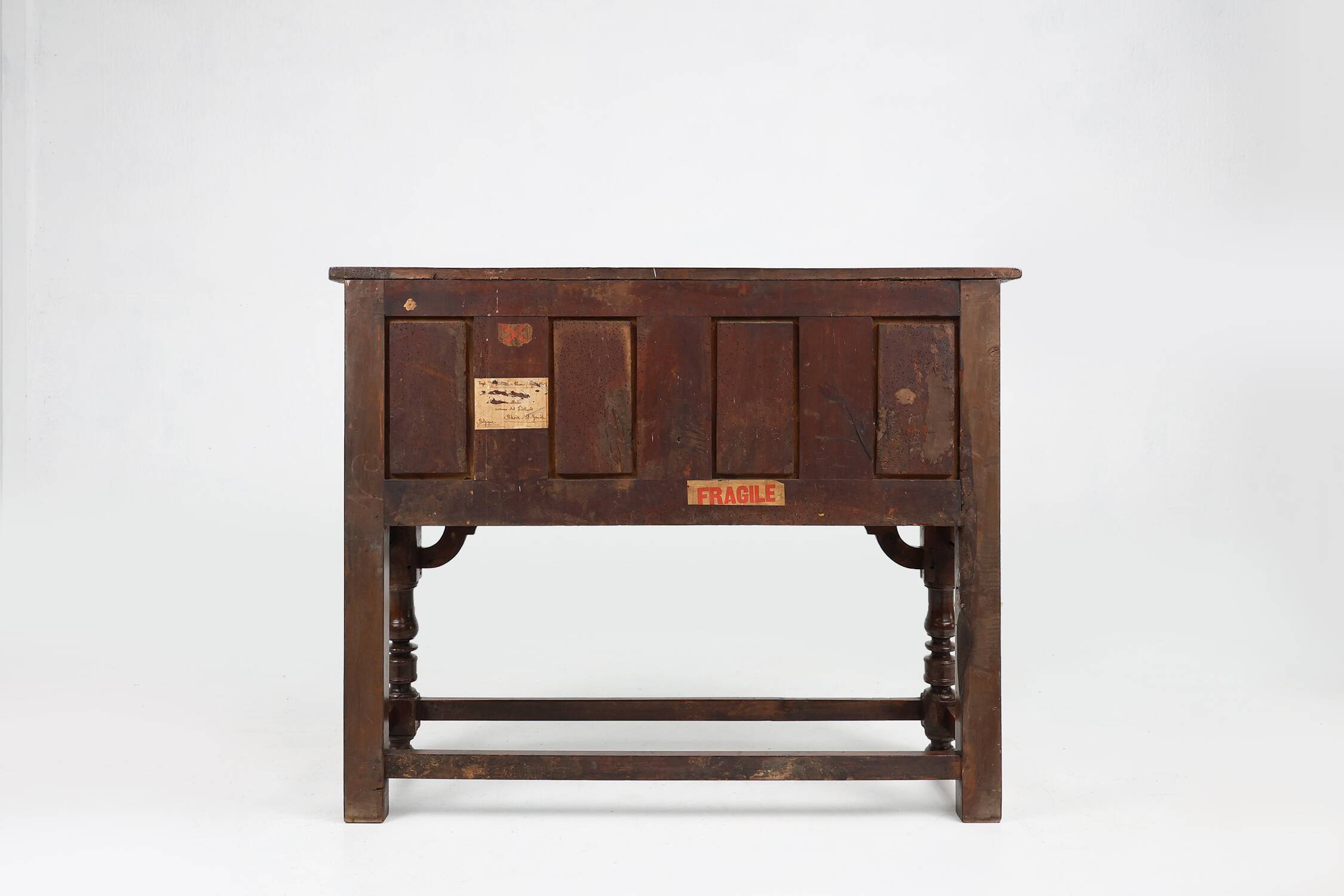 Antique 16th century Spanish carved cabinet in oak.