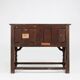 Antique 16th century Spanish carved cabinet in oak.
