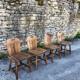 4 rustic mountain chair 60/70 years