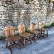 Set de 4 chaise rustique de montagne années 60/70