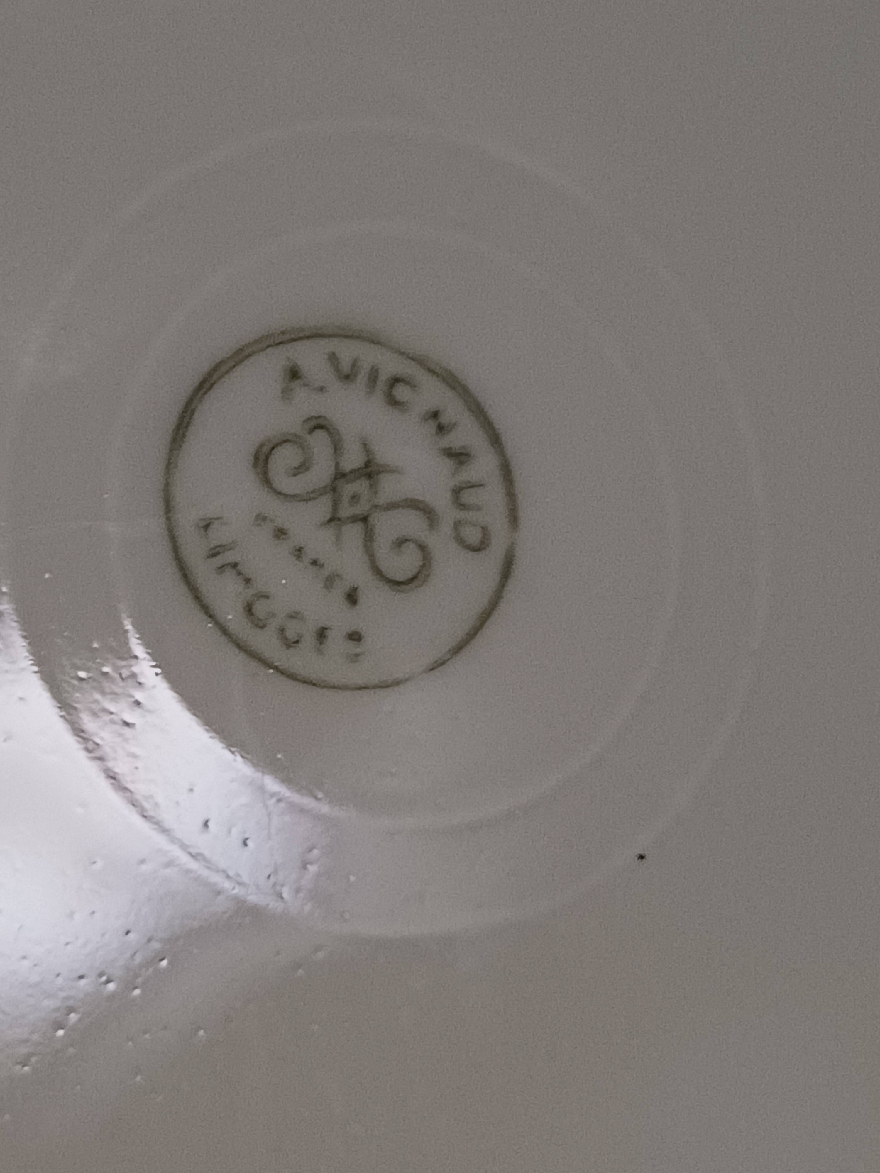 Lot of 6 vintage limoges porcelain dessert plates 1950