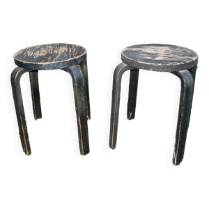 Paire de tabourets Vintage