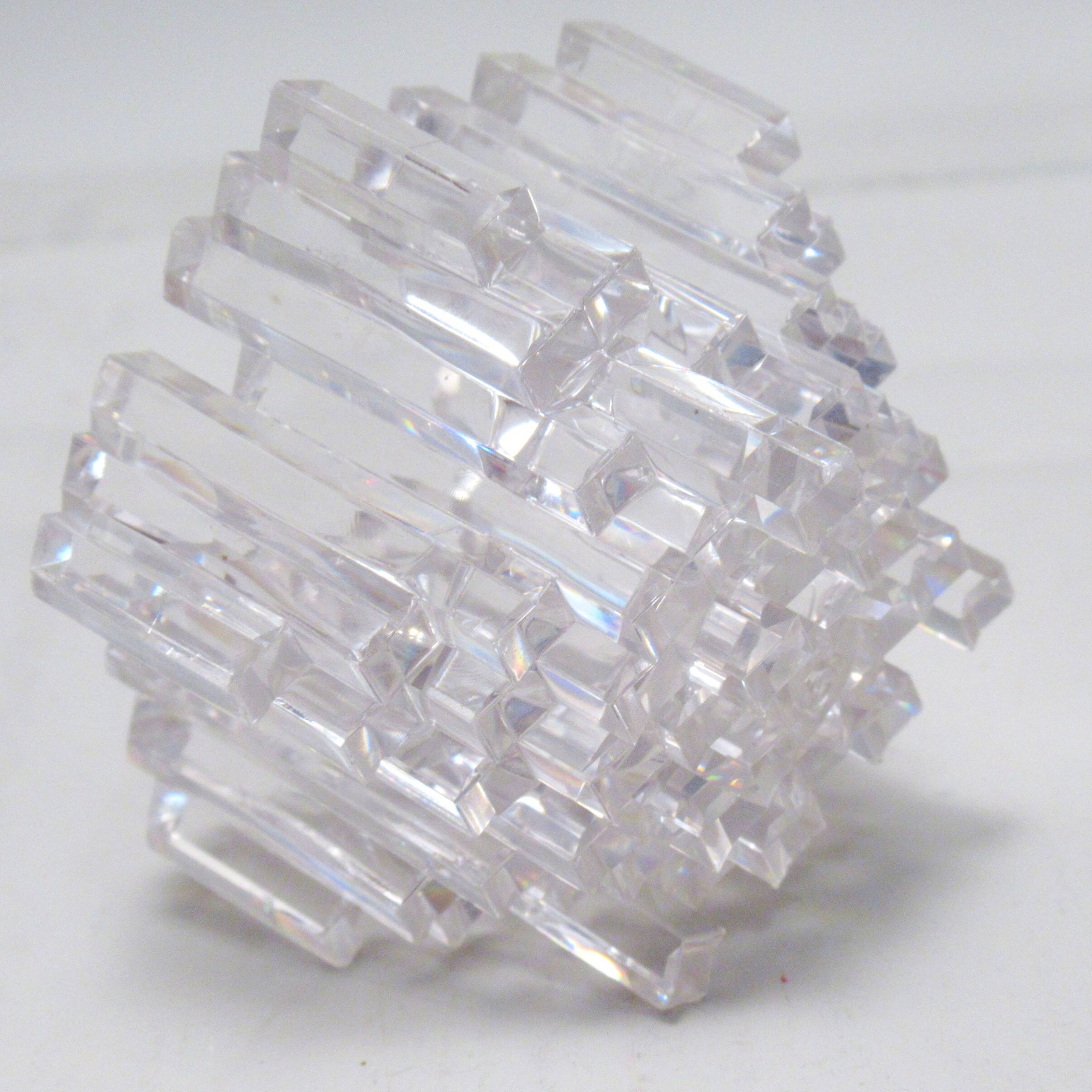 Pair of 1970s plexiglass candlesticks