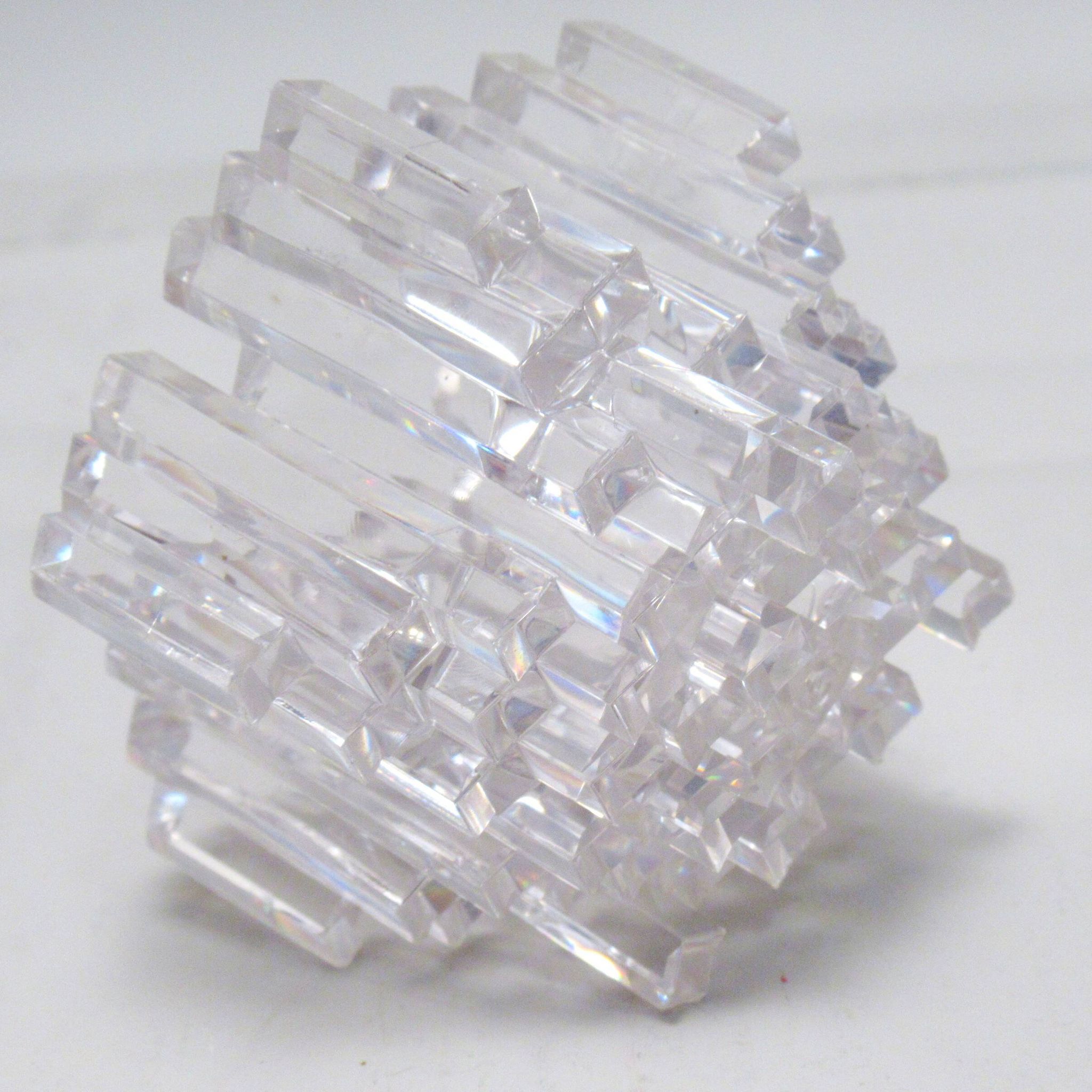 Paire de bougeoirs plexiglas années 70