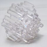 Pair of 1970s plexiglass candlesticks