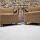 Paire de fauteuils brutalistes, années 1950