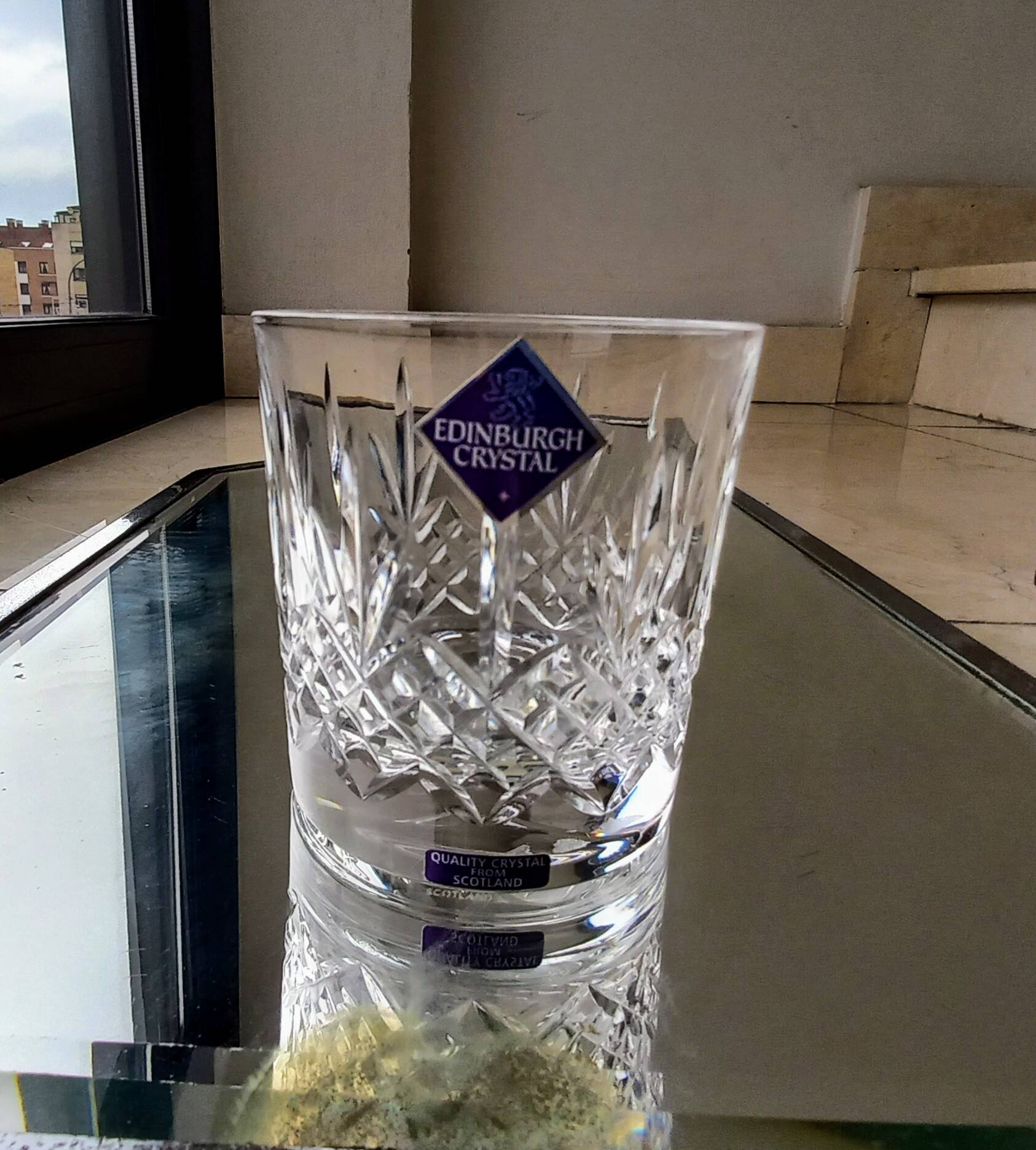 4 Edinburgh Crystal whiskey glasses