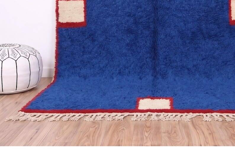 Grand tapis berbère marocain traditionnel authentique taille 3/4 m