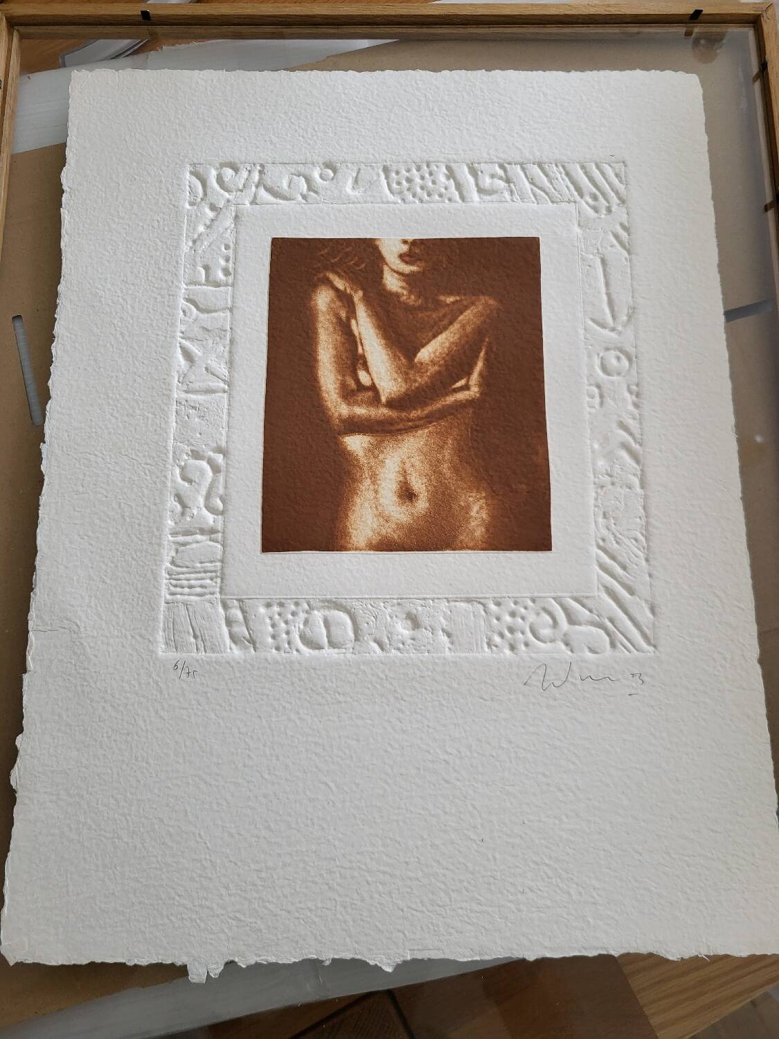 Lithographie Alain Soucasse :       Nu II