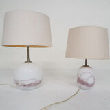 Michael Bang "Sakura" glass table light for Holmegaard, Denmark 1980's