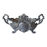 Napoleon III spelter centerpiece planter with rockery decoration