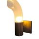 Brass and Pulegoso Glass Wall Lamp attributed to Aldo Nason for Mazzega 1960s