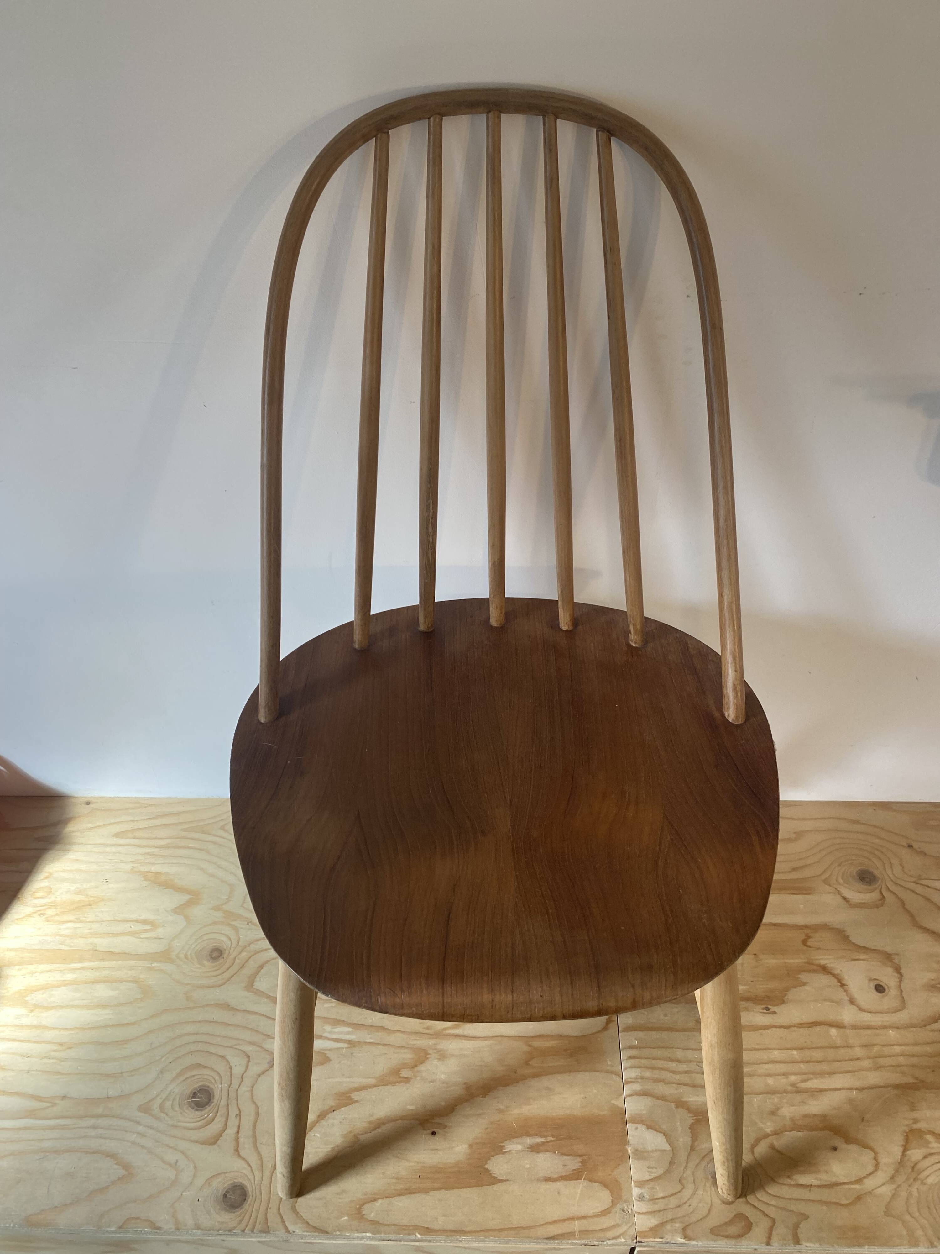 Pair of Scandinavian chairs - Hagafors Mod.16 - molded teak & ash