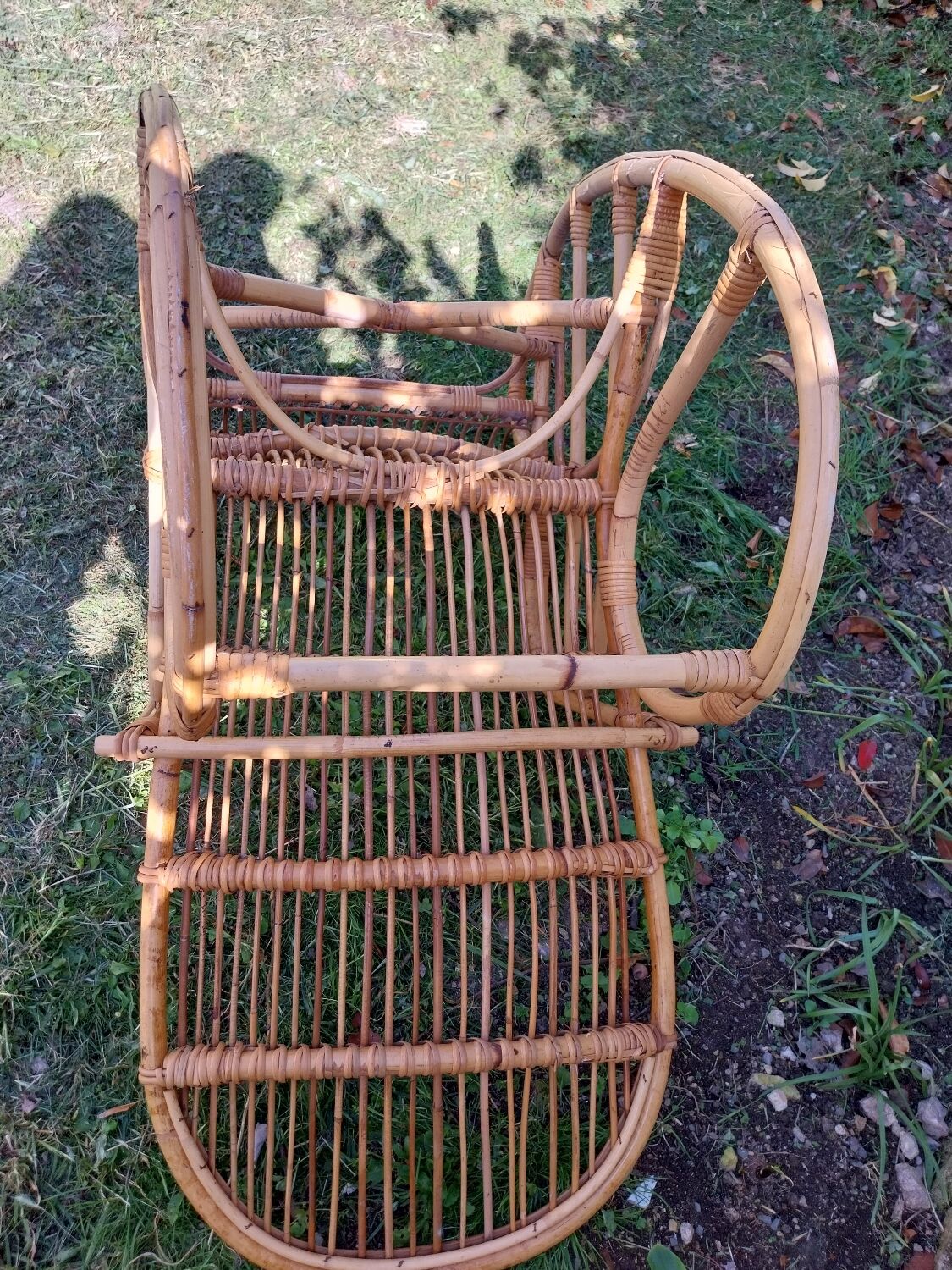 Rattan rocking chair 60s