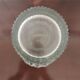 Chiseled glass vase roses pattern