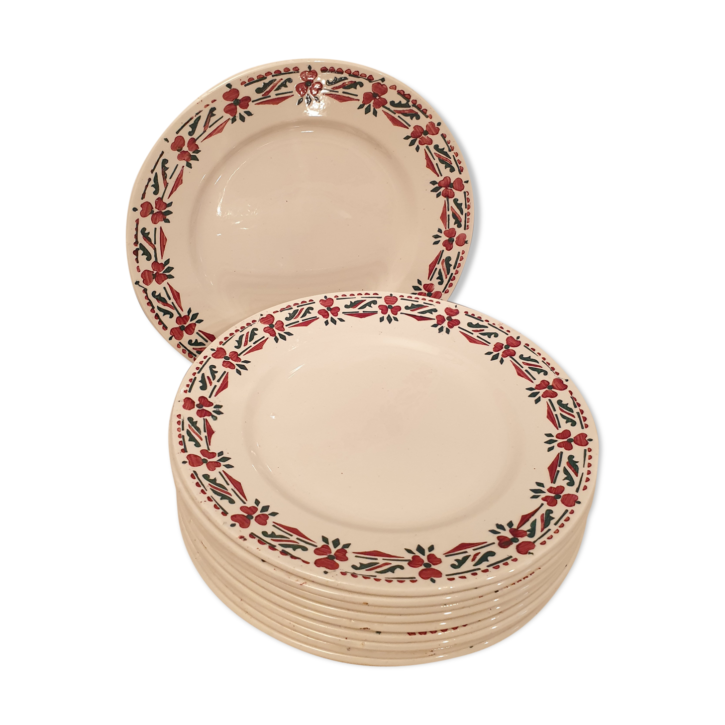 Set of 10 dessert plates