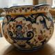 Rouen earthenware flowerpot