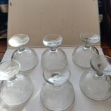 set of 6 thick glass ice cups decor vintage fruits