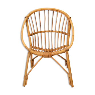 Fauteuil corbeille en rotin