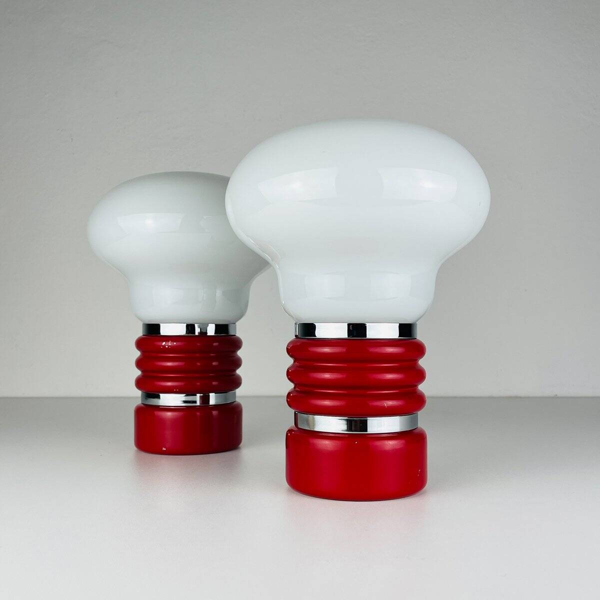Mid-century table lamps model Bulb attributed to Enrico Tronconi, Italy 1970s, set of 2.