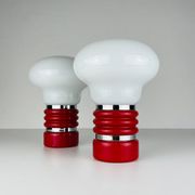 Mid-century table lamps model Bulb attributed to Enrico Tronconi, Italy 1970s, set of 2.