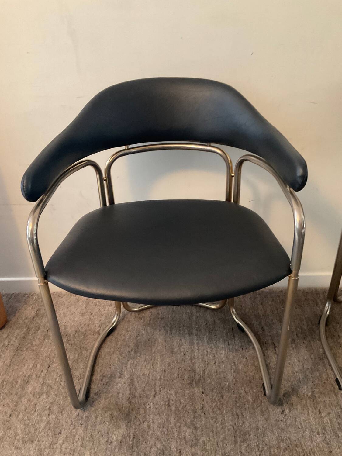 Series of 4 Italian armchairs by Otto Gerdau 70s