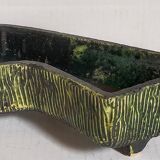 Vintage free-form tripod ceramic cactus planter